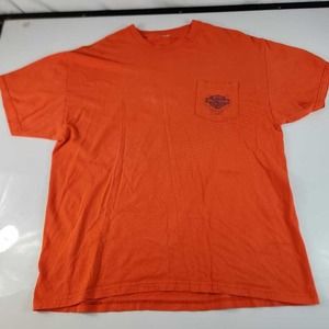 Harley-Davidson Mens Graphic T-Shirt Orange Scenic Grand Junction Colorado XL